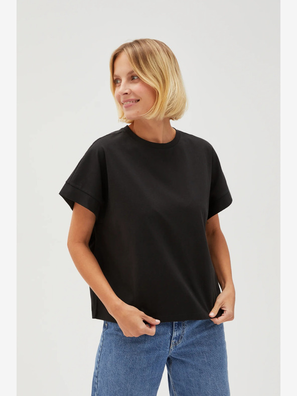 Moodo Camicia lunga nera da donna Moodo