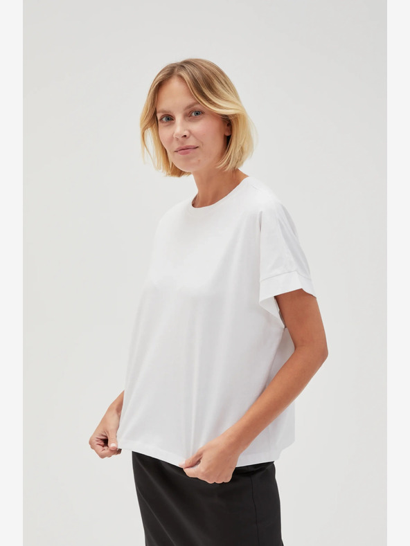 Moodo T-shirt bianca da donna Moodo