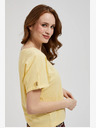 Moodo Camicia gialla con taschino e maniche arrotolate Moodo
