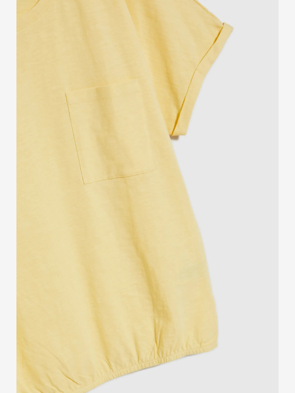 Moodo Camicia gialla con taschino e maniche arrotolate Moodo