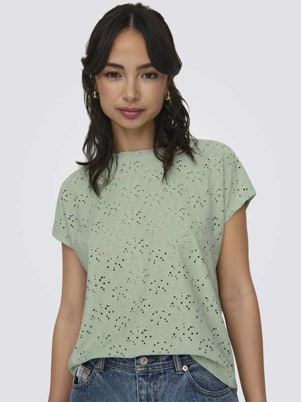 ONLY Maglietta da donna verde chiaro SOLO