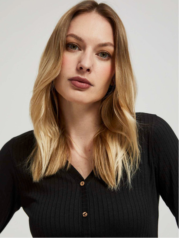 Moodo Camicia lunga nera da donna Moodo