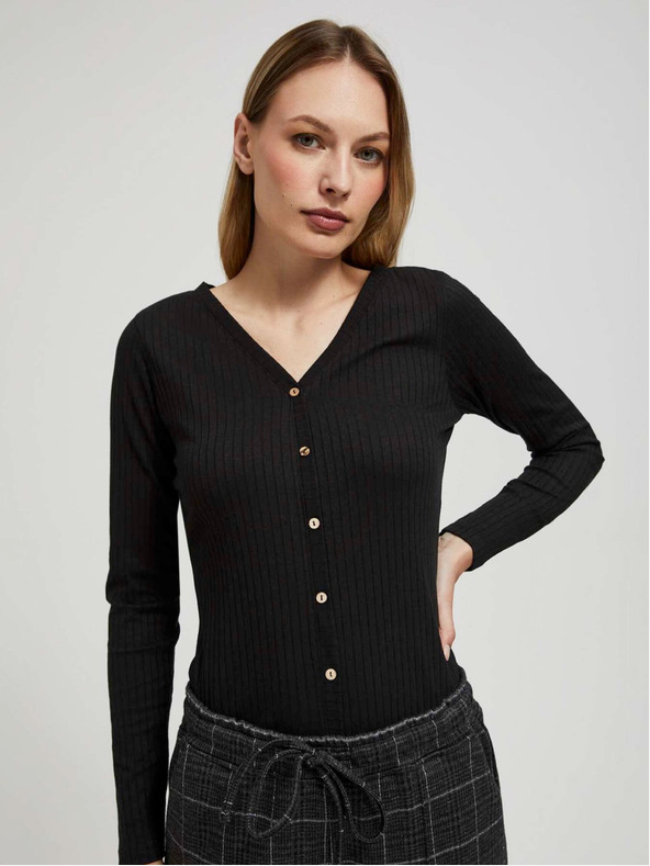 Moodo Camicia lunga nera da donna Moodo