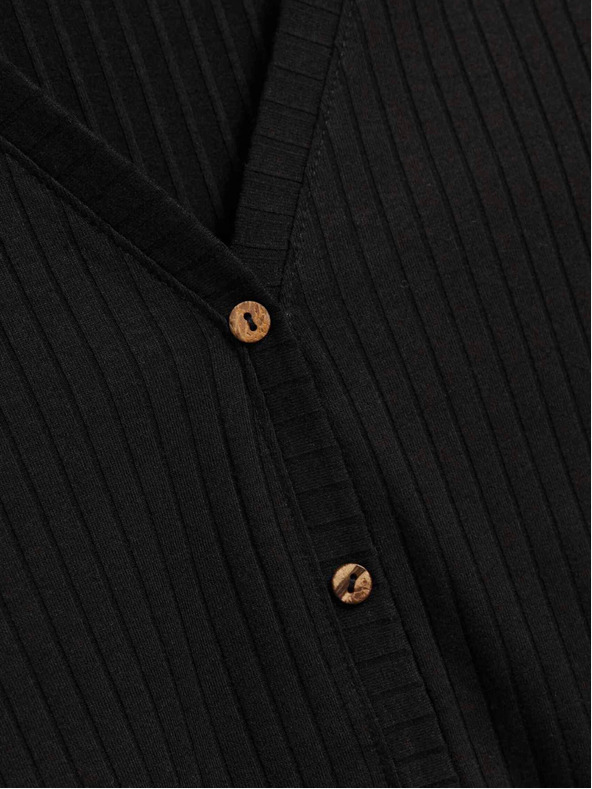 Moodo Camicia lunga nera da donna Moodo