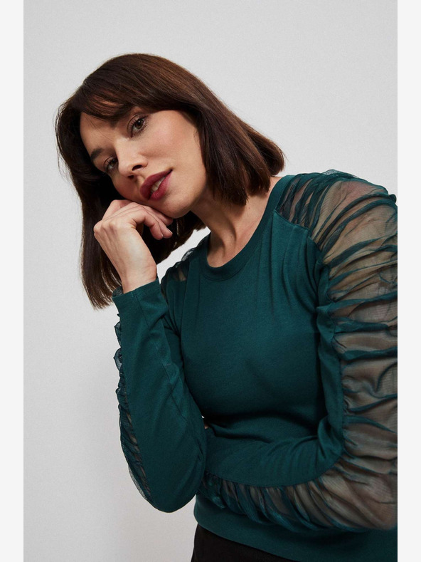 Moodo Camicia chino verde da donna Moodo