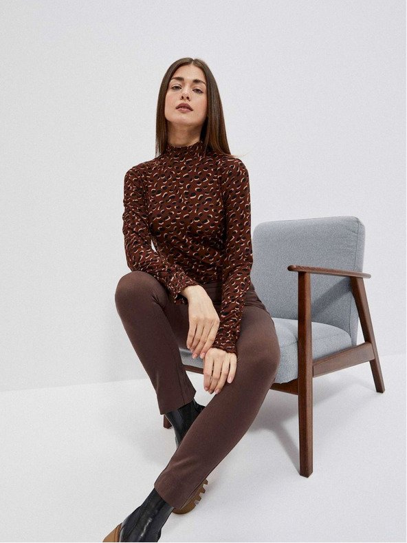 Moodo Camicia marrone fantasia donna Moodo