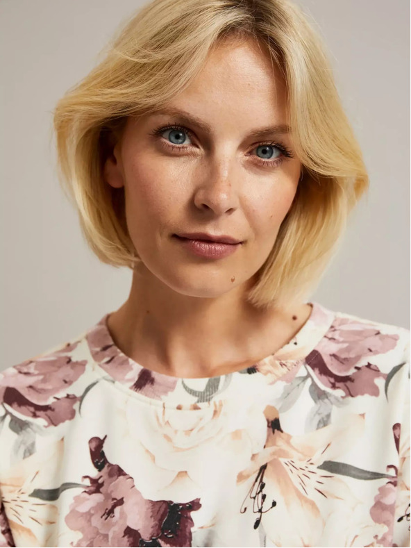 Moodo T-shirt donna con motivo floreale Moodo