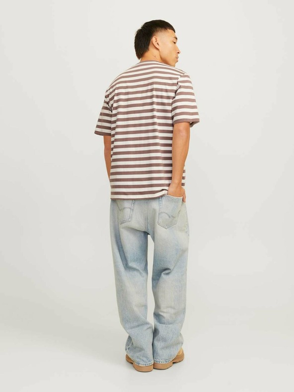 Jack & Jones Camicia Jack & Jones a righe bianche e marroni da uomo