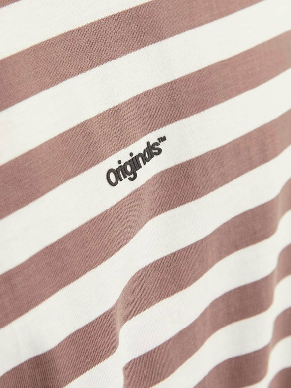 Jack & Jones Camicia Jack & Jones a righe bianche e marroni da uomo