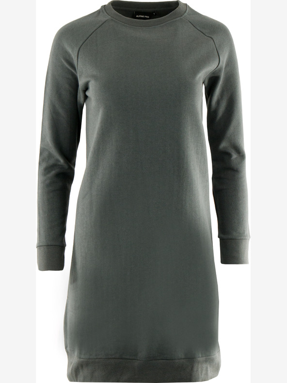 ALPINE PRO Abito donna in felpa ALPINE PRO OLEGA grigio scuro