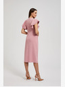 Moodo Abito rosa con volant sulle maniche Moodo