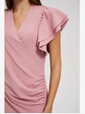 Moodo Abito rosa con volant sulle maniche Moodo