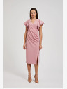 Moodo Abito rosa con volant sulle maniche Moodo