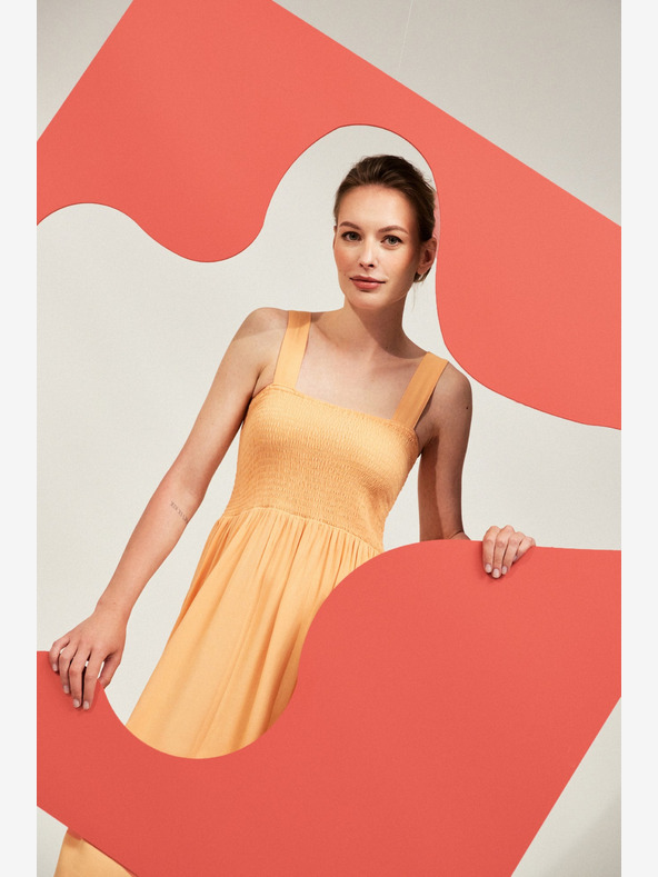 Moodo Abito arancione con spalline Moodo