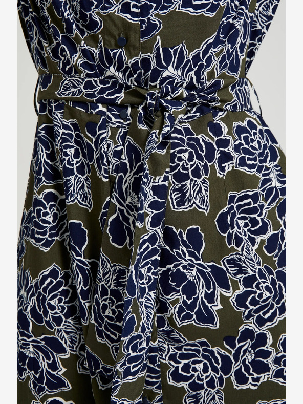 Moodo Abito camicia floreale da donna verde e blu Moodo