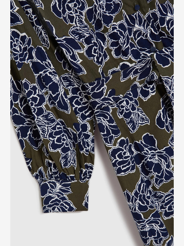 Moodo Abito camicia floreale da donna verde e blu Moodo