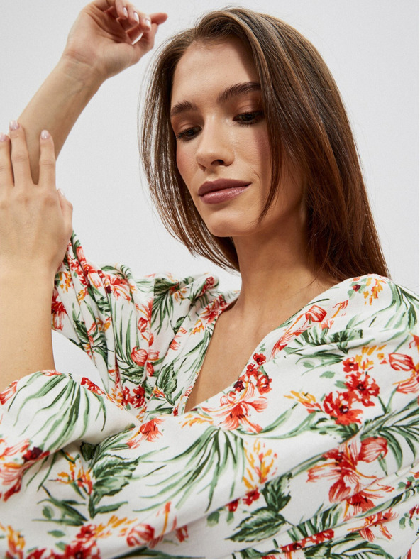 Moodo Abito bianco da donna a fantasia Moodo