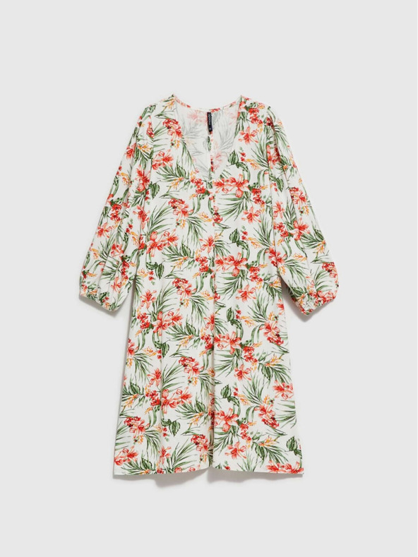 Moodo Abito bianco da donna a fantasia Moodo