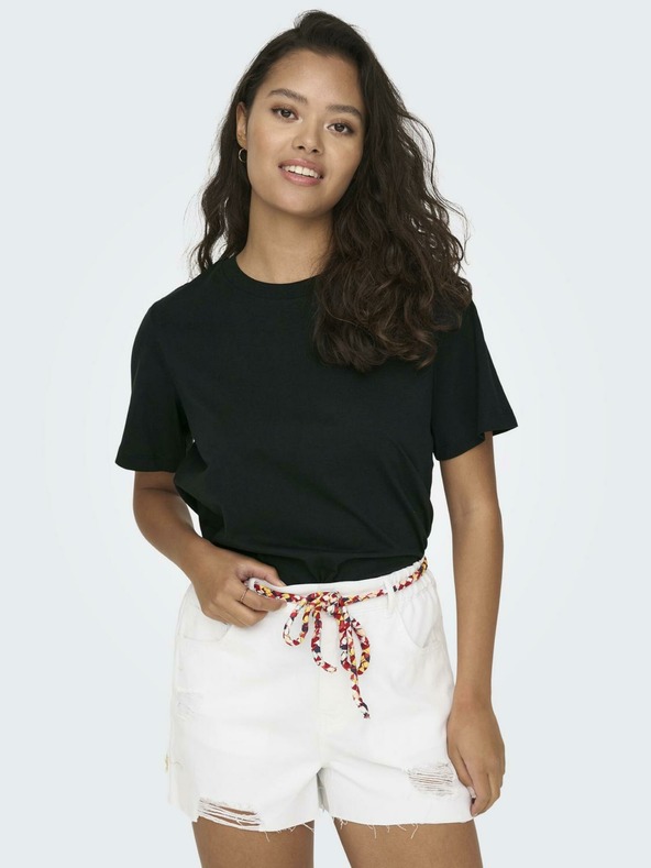 Jacqueline de Yong Nero Maglietta donna JDY PISA