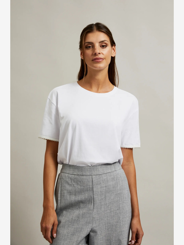 Moodo T-shirt bianca da donna Moodo