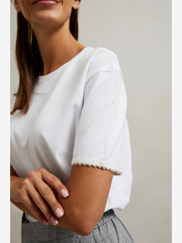 Moodo T-shirt bianca da donna Moodo