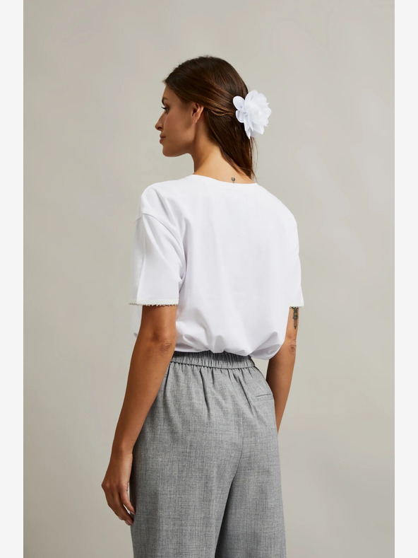 Moodo T-shirt bianca da donna Moodo