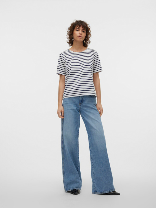 Vero Moda Camicia da donna blu e bianca a righe Vero Moda