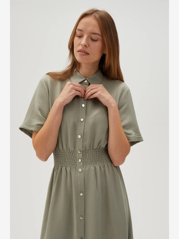 Moodo Abito camicia da donna verde chiaro Moodo