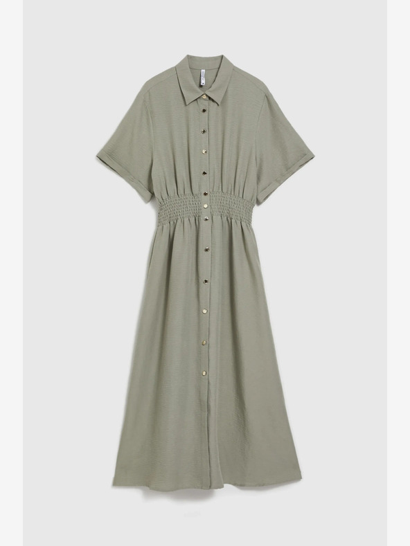 Moodo Abito camicia da donna verde chiaro Moodo