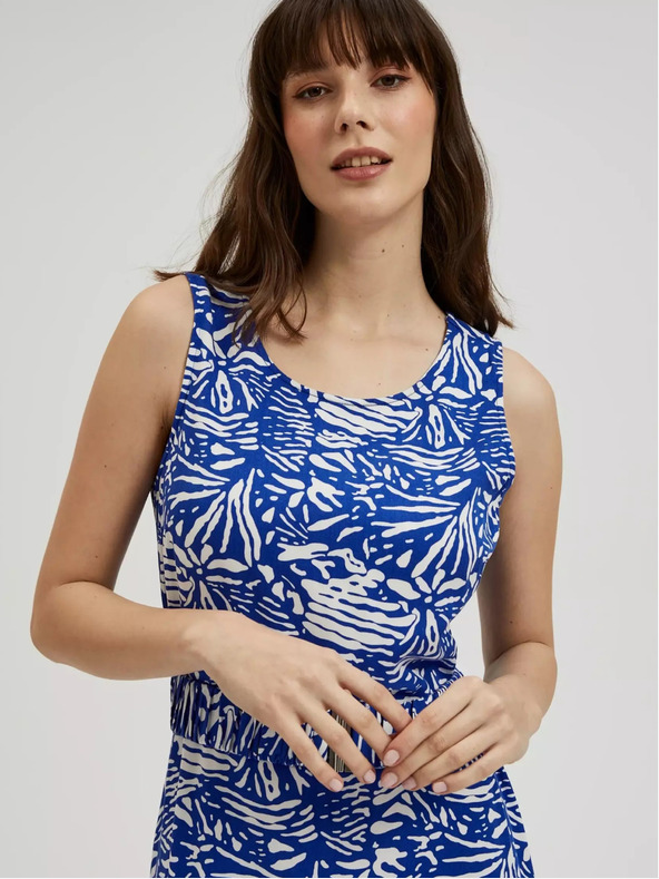 Moodo Abito midi blu a fantasia Moodo