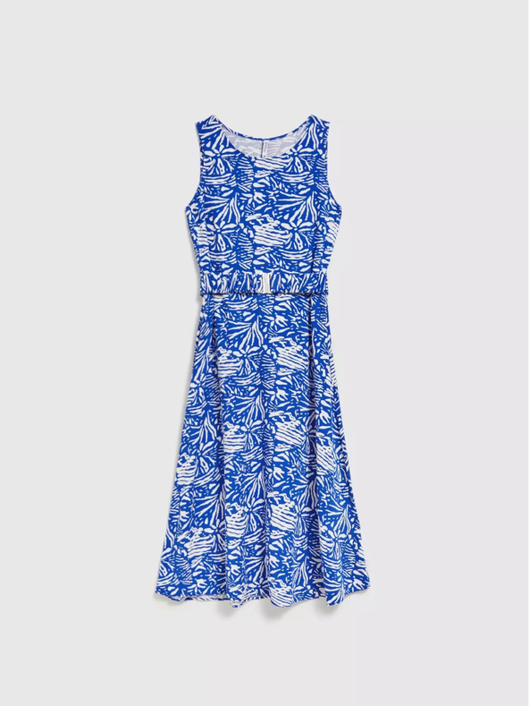 Moodo Abito midi blu a fantasia Moodo