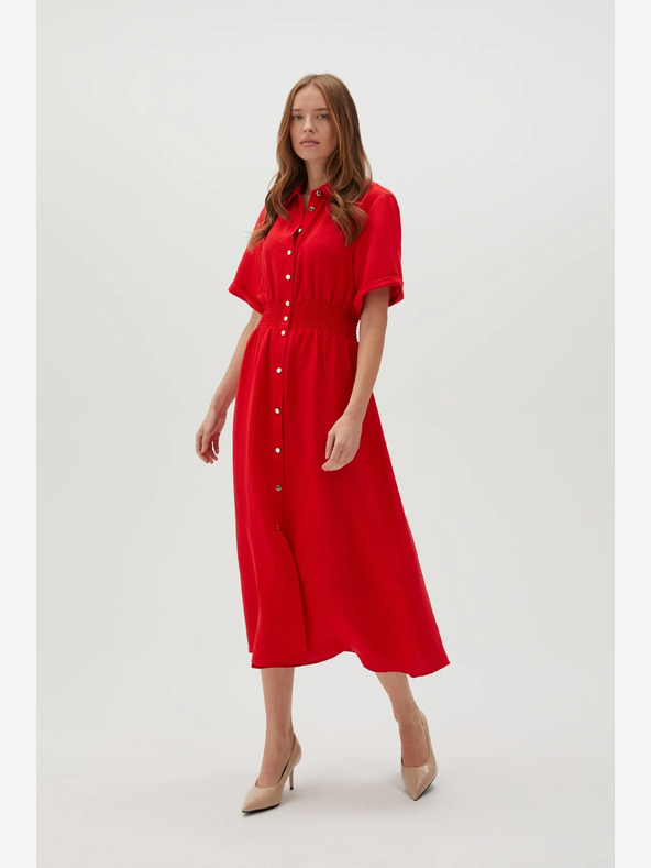 Moodo Abito camicia rosso da donna Moodo