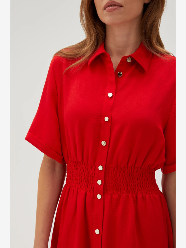 Moodo Abito camicia rosso da donna Moodo