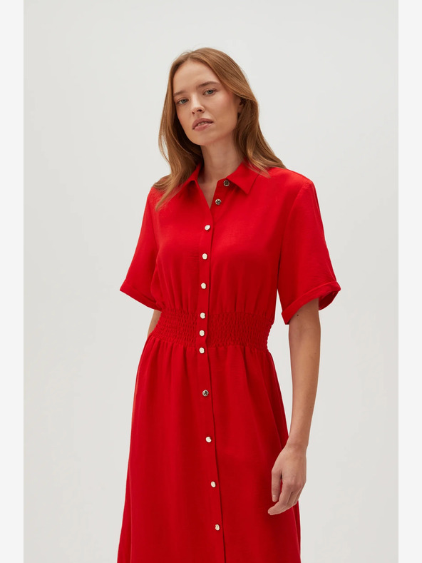 Moodo Abito camicia rosso da donna Moodo