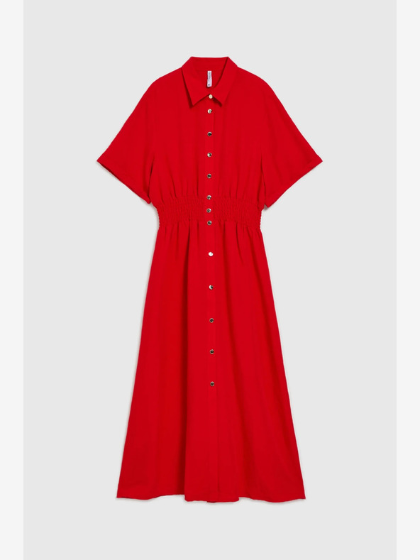 Moodo Abito camicia rosso da donna Moodo