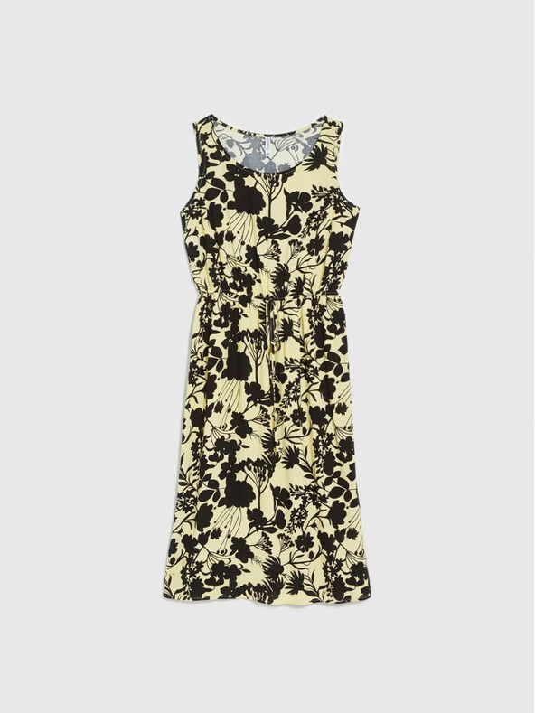 Moodo Abito midi giallo a fiori Moodo