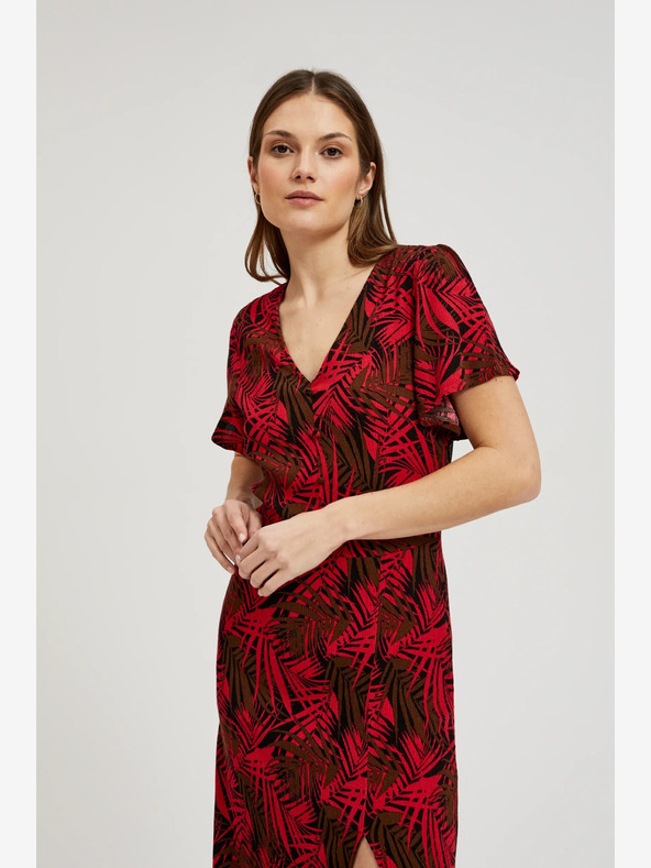 Moodo Abito rosso con scollo a V Moodo