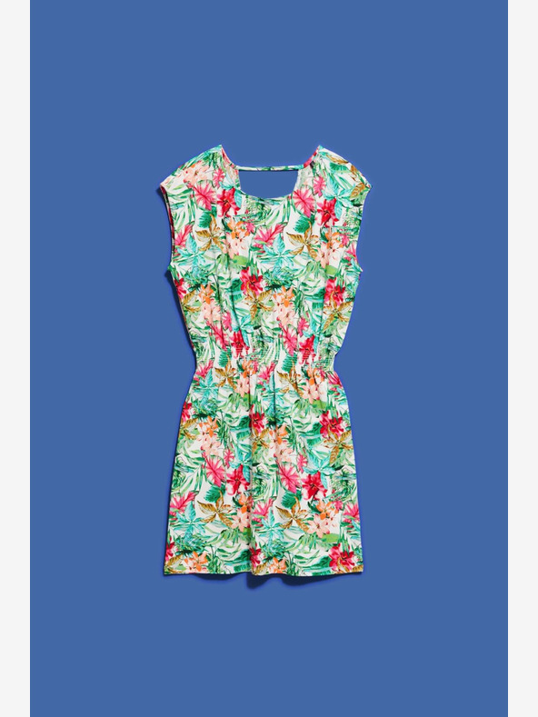 Moodo Abito verde e bianco a fantasia Moodo