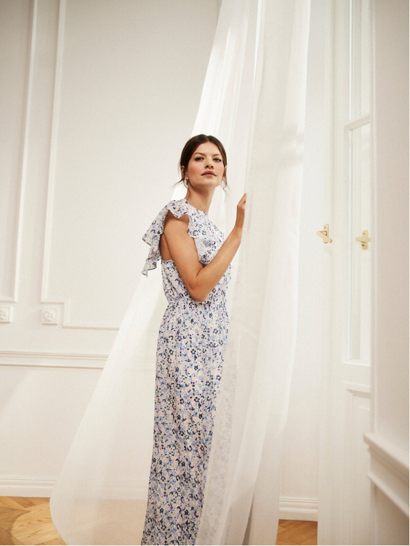 Moodo Maxi abito floreale blu Moodo