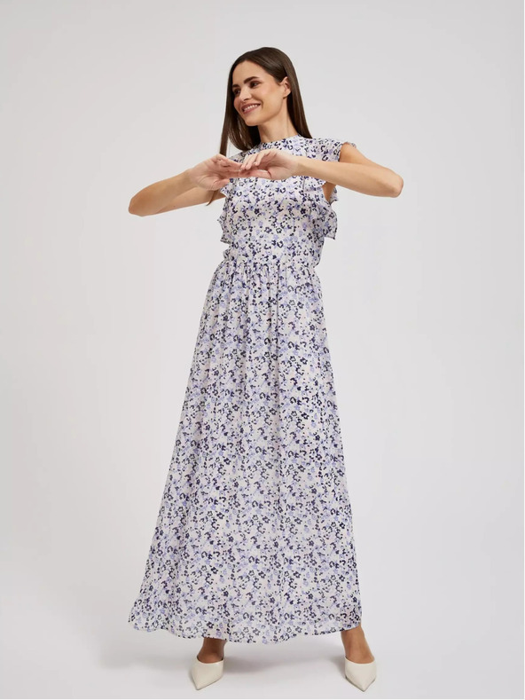 Moodo Maxi abito floreale blu Moodo