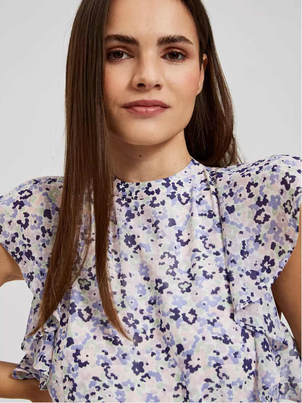 Moodo Maxi abito floreale blu Moodo