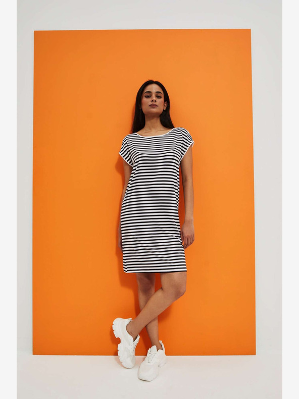 Moodo Abito a righe bianche e nere Moodo