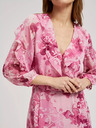 Moodo Abito floreale rosa con volant Moodo