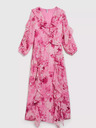 Moodo Abito floreale rosa con volant Moodo