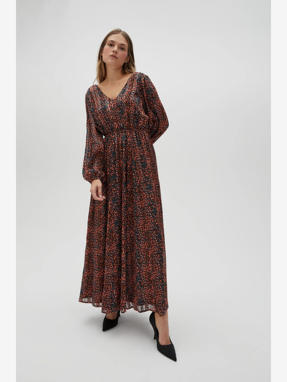 Moodo Abito da donna a fantasia arancione e marrone Moodo