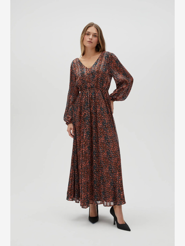 Moodo Abito da donna a fantasia arancione e marrone Moodo