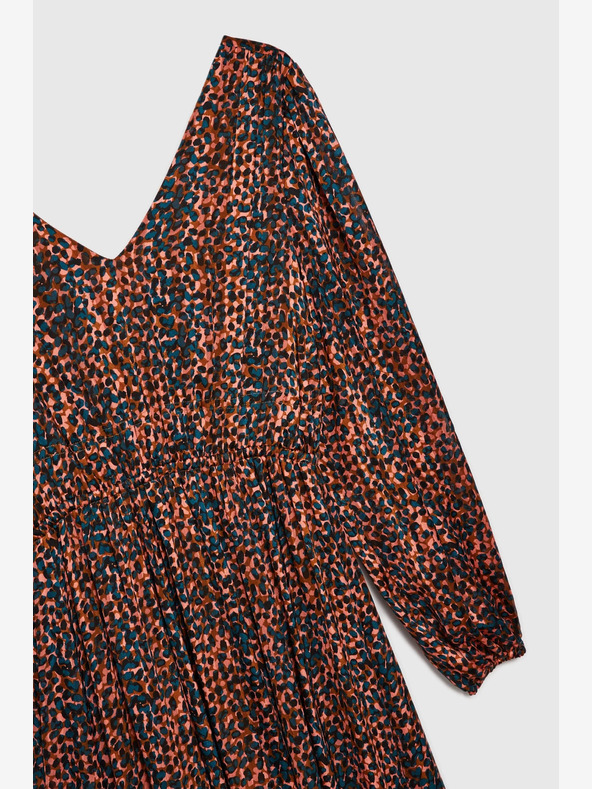 Moodo Abito da donna a fantasia arancione e marrone Moodo