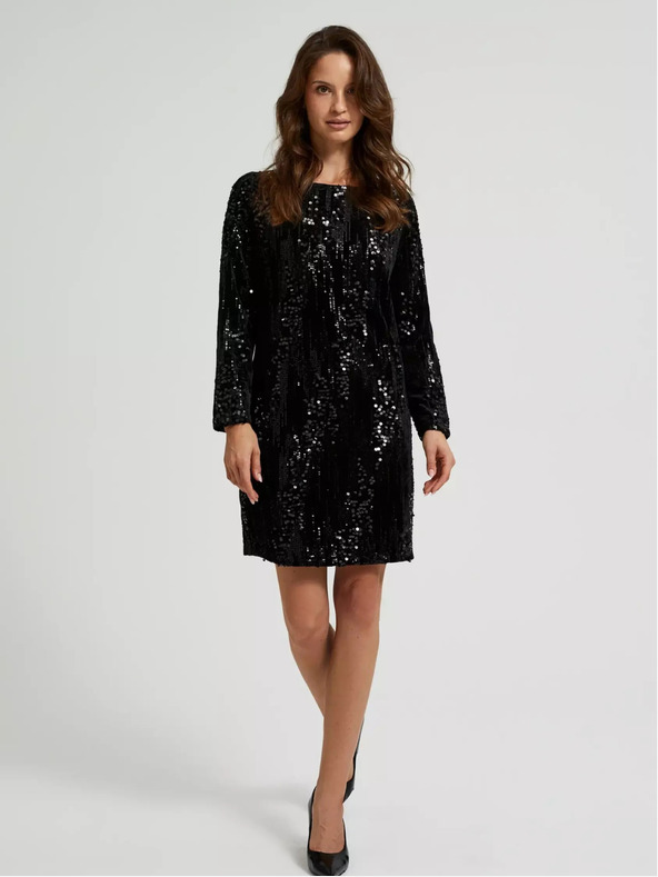 Moodo Abito da festa con paillettes da donna Moodo