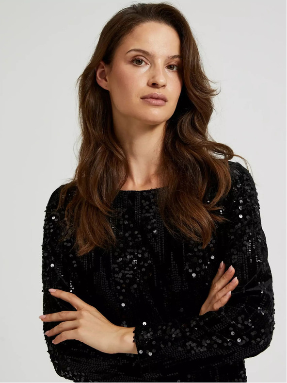 Moodo Abito da festa con paillettes da donna Moodo