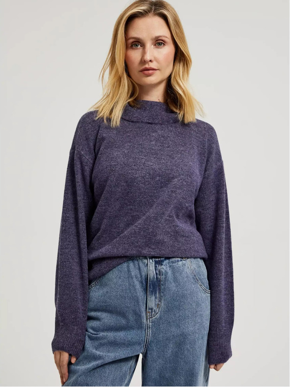 Moodo Maglione dolcevita viola Moodo